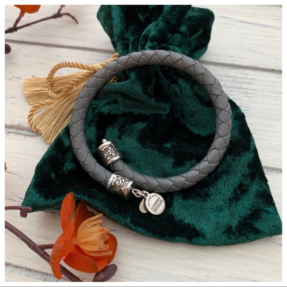 Alex and Ani Vintage 66 Braided Leather Wrap